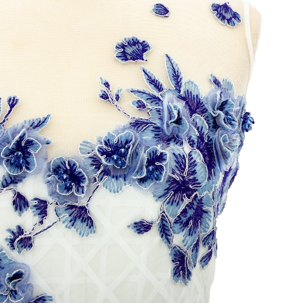 Detaliu broderie pe pânză